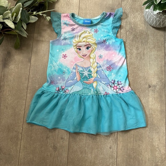 Disney Frozen Elsa Toddler Girl Pajamas Nightgown Silky Soft Short Sleeve 2T - Picture 5 of 13